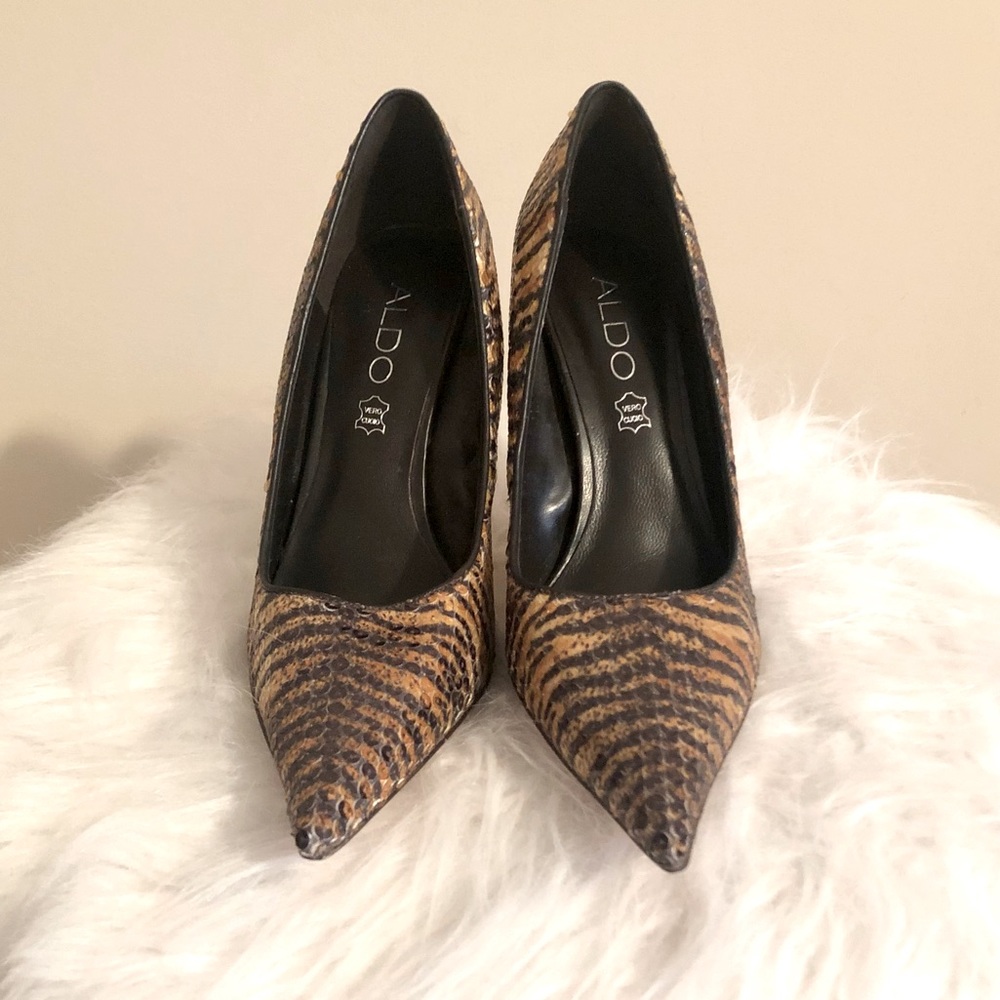 Aldo pointy heels - tiger stripe print